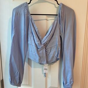 Baby blue corset top